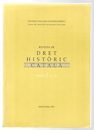 Immagine del venditore per Revista de Dret Histric Catal. Volum 2-2002 venduto da Llibreria Antiquria Delstres