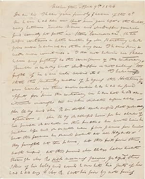 Seller image for AUTOGRAPH LETTER, SIGNED, FROM RHODE ISLAND CONGRESSMAN DUTEE J. PEARCE TO WILLIAM A. BURGESS, DESCRIBING THE ARGUMENTS THAT LED TO THE DUEL BETWEEN JOHN RANDOLPH AND HENRY CLAY] for sale by William Reese Company - Americana