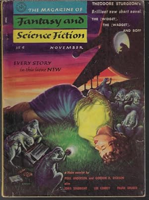 Bild des Verkufers fr The Magazine of FANTASY AND SCIENCE FICTION (F&SF): November, Nov. 1955 zum Verkauf von Books from the Crypt