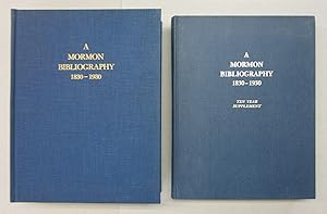 Image du vendeur pour A Mormon Bibliography 1830 - 1930 + Ten Year Supplement mis en vente par Midway Book Store (ABAA)