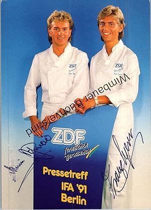 Original Autogramm Armin Rossmeier & Franz Eyerer TV-Spitzenkoch /// Autogramm Autograph signiert...