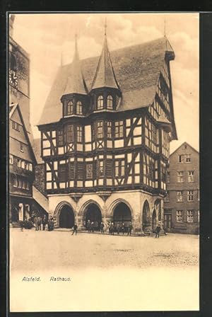 Ansichtskarte Alsfeld, Rathaus im Fachwerkhaus