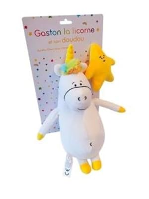 Gaston la licorne - les émotions de Gaston - peluche Gaston avec doudou étoile