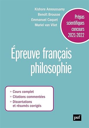 prépas scientifiques 2021-2022 : épreuve francais/philosophie