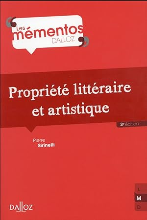 propriété littéraire et artistique (3e édition)