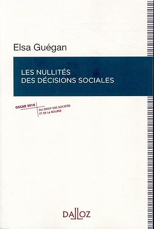 les nullités des décisions sociales