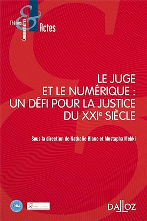 le juge et le numérique ; un défi pour la justice du XXIe siècle