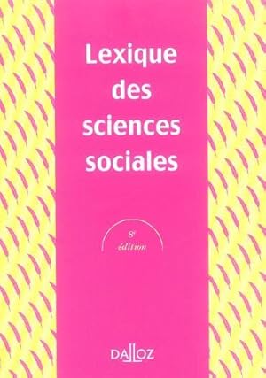 Lexique des sciences sociales