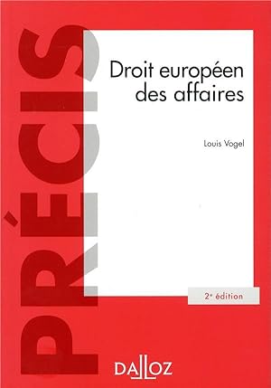droit européen des affaires (2e édition)
