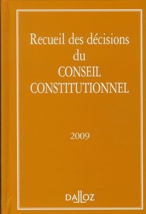 Recueil des décisions du Conseil constitutionnel, 2009