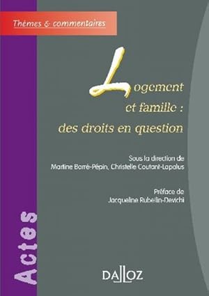 Seller image for Logement et famille for sale by Chapitre.com : livres et presse ancienne