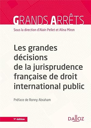 les grandes décisions de la jurisprudence française de droit international public