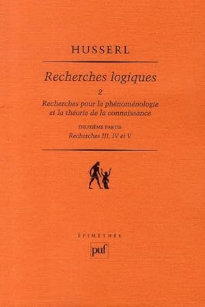 Recherches pour la phénoménologie et la théorie de la connaissance