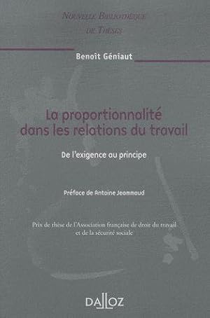 La proportionnalité dans les relations du travail