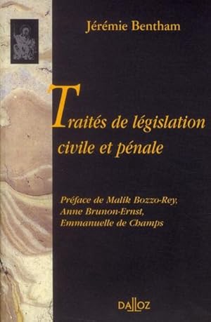 Bild des Verkufers fr Traits de lgislation civile et pnale zum Verkauf von Chapitre.com : livres et presse ancienne