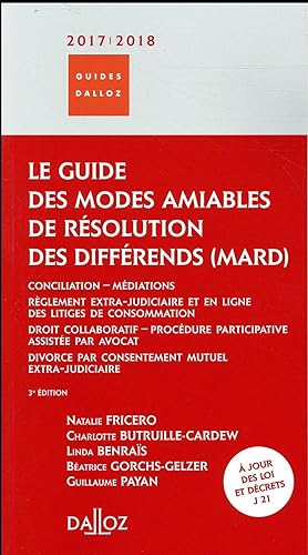 le guide des modes amiables de résolution des différends (édition 2017/2018)