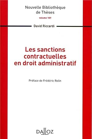 les sanctions contractuelles en droit administratif