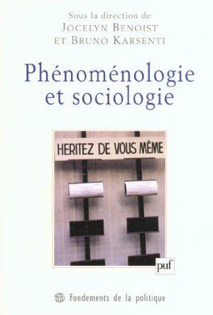 Bild des Verkufers fr Phnomnologie et sociologie zum Verkauf von Chapitre.com : livres et presse ancienne