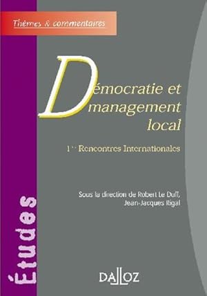 Image du vendeur pour Dmocratie et management local mis en vente par Chapitre.com : livres et presse ancienne