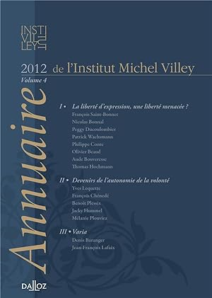 l'annuaire de l'institut Michel Villey Tome 4
