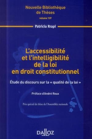 l'accessibilité et l'intelligibilité de la loi en droit constitutionnel
