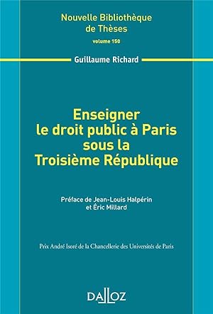 enseigner le droit public à Paris sous la IIIe République