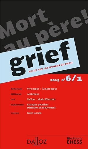 revue Grief n.6 : revue sur les mondes du droit 2019