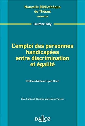 l'emploi des personnes handicapées ; entre discrimination et égalité