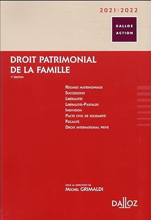 droit patrimonial de la famille (édition 2021/2022)