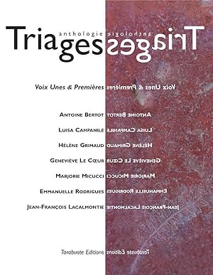 Seller image for triages anthologie vol. i (2019) for sale by Chapitre.com : livres et presse ancienne