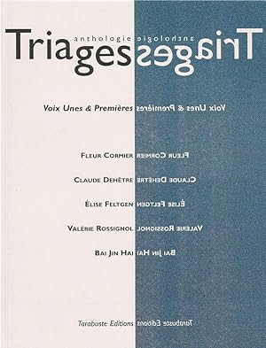 Seller image for triages anthologie vol. i (2018) for sale by Chapitre.com : livres et presse ancienne