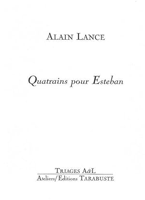 Imagen del vendedor de Quatrains pour Esteban a la venta por Chapitre.com : livres et presse ancienne