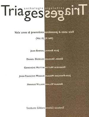 Seller image for triages anthologie vol. ii (2016) for sale by Chapitre.com : livres et presse ancienne