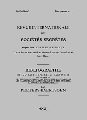 R.I.S.S. grise , bibliographie de Peeters-Baertsoen