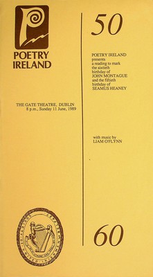 Seller image for Poetry Ireland Pamphlet - Heaney and Montague for sale by Kennys Bookshop and Art Galleries Ltd.