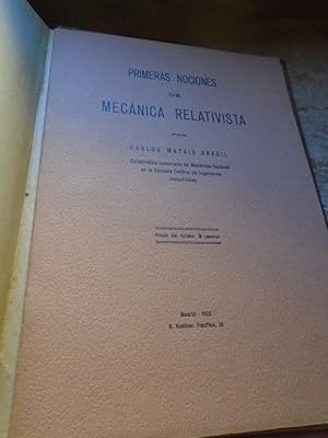 Bild des Verkufers fr Mecnica Racional. Cuenta con un aadido de Teoras Auxiliares y con un librito del mismo autor de Mecnica Relativista. zum Verkauf von Carmichael Alonso Libros