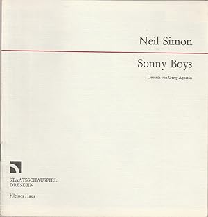 Bild des Verkufers fr Programmheft Neil Simon SONNY-BOYS Premiere 24. Februar 1984 Kleines Haus zum Verkauf von Programmhefte24 Schauspiel und Musiktheater der letzten 150 Jahre