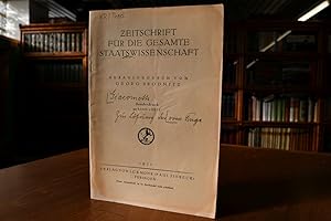 Bild des Verkufers fr Zur Lsung der rmischen Frage. Sonderdruck aus der Zeitschrift fr die gesamte Staatswissenschaft, 90. Band, 1. Heft. zum Verkauf von Gppinger Antiquariat