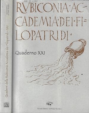 Bild des Verkufers fr Rubiconia Accademia dei Filopatridi quaderno XXI zum Verkauf von Biblioteca di Babele