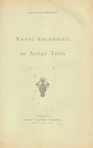 Bild des Verkufers fr Nuovi documenti su Arrigo Testa zum Verkauf von Biblioteca di Babele