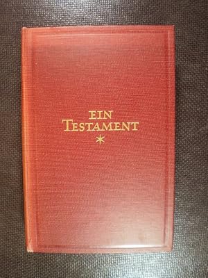 Ein Testament. Roman