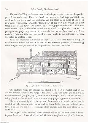 Image du vendeur pour Aydon Castle, Northumberland. An uncommon original article from the journal Archaeologia, 1898. mis en vente par Cosmo Books