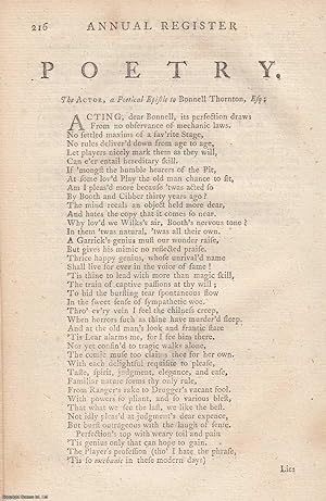 Poetry. For the Year 1760. An original article from the Annual Register for 1760.