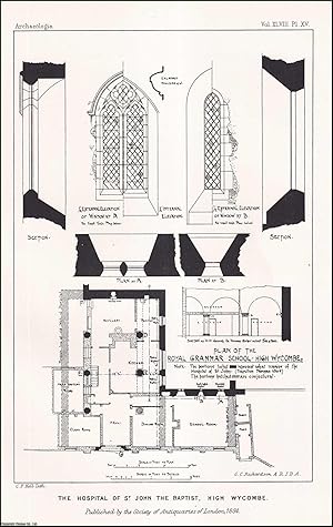 Image du vendeur pour Account of the Hospital of St. John the Baptist, Wycombe. An uncommon original article from the journal Archaeologia, 1885. mis en vente par Cosmo Books