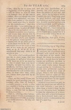 [Rabies]. On the prevailing rage of Dog-killing. An original article from the Annual Register for...