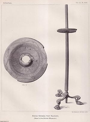 Seller image for Recent discoveries of the apparatus used in playing the game of Kottabos. An uncommon original article from the journal Archaeologia, 1888. for sale by Cosmo Books