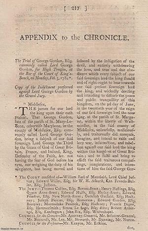 Gordon Riots. Trial of George Gordon for High Treason, Feb 5, 1781. An original article from The ...