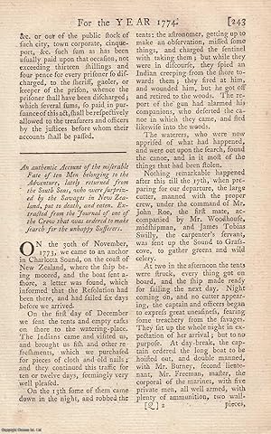 Imagen del vendedor de New Zealand, 1773. An authentic Account of the miserable Fate of ten Men belonging to the Adventure, who were surprised by the Savages in New Zealand, put to death, and eaten. An original article from The Annual Register for 1774. a la venta por Cosmo Books