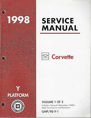 1998 Corvette Service Manua Y Platform Volume 1 of 3 (GMP/98-Y-1)