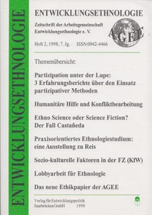 Entwicklungsethnologie - Zeitschrift der Arbeitsgemeinschaft Entwicklungsethnologie e.V. Heft 2/1...